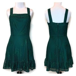 Speechless Emerald Princess Seam Ruffle Lace Dress